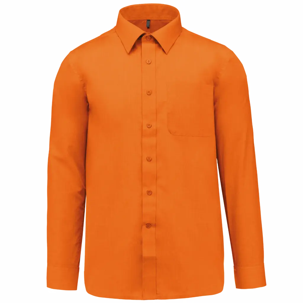 Overhemd in onderhoudsvriendelijk polykatoen-popeline heren, orange — productfoto 22