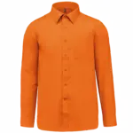 Overhemd in onderhoudsvriendelijk polykatoen-popeline heren, orange — productfoto 22