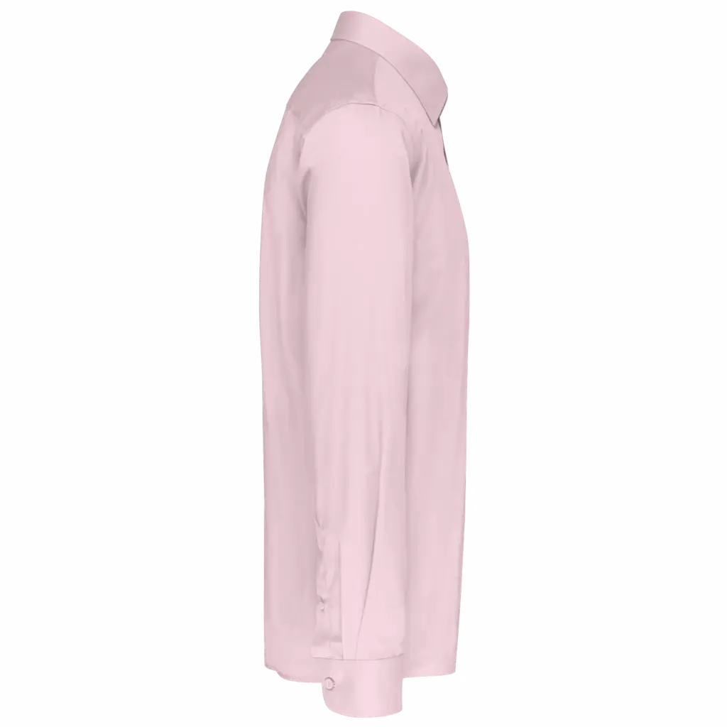 Overhemd in onderhoudsvriendelijk polykatoen-popeline heren, pale pink — productfoto 22