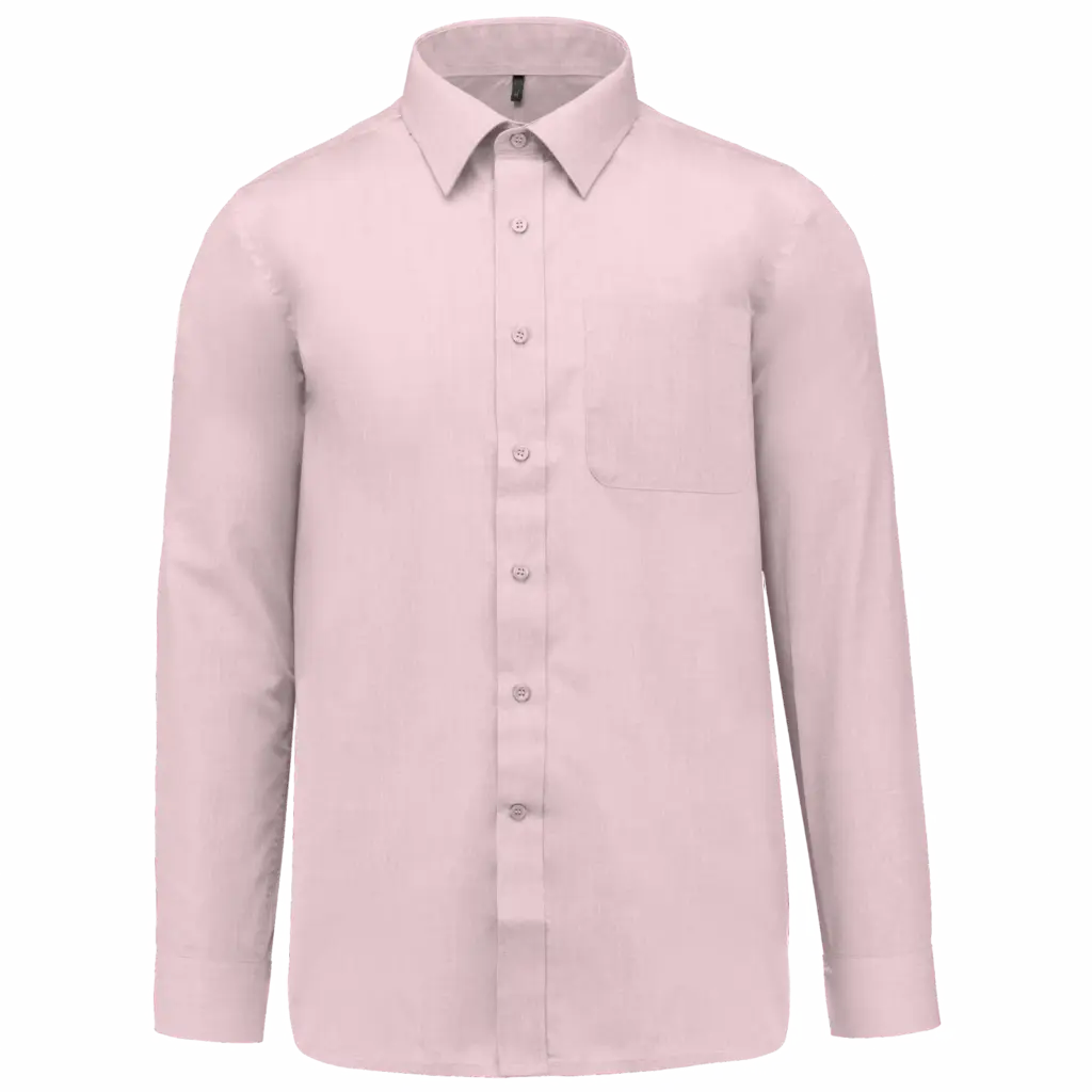 Overhemd in onderhoudsvriendelijk polykatoen-popeline heren, pale pink — productfoto 23