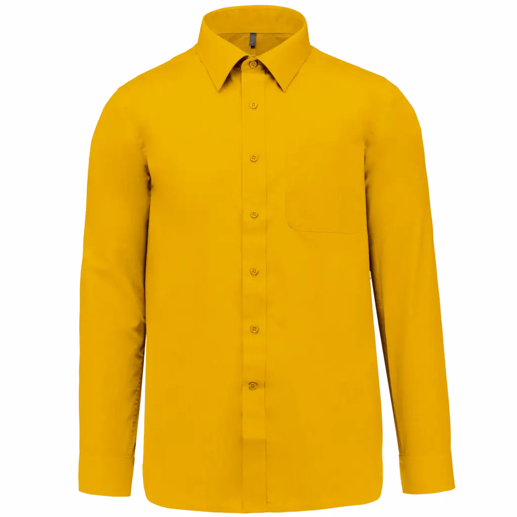 Overhemd in onderhoudsvriendelijk polykatoen-popeline heren, yellow — productfoto 30