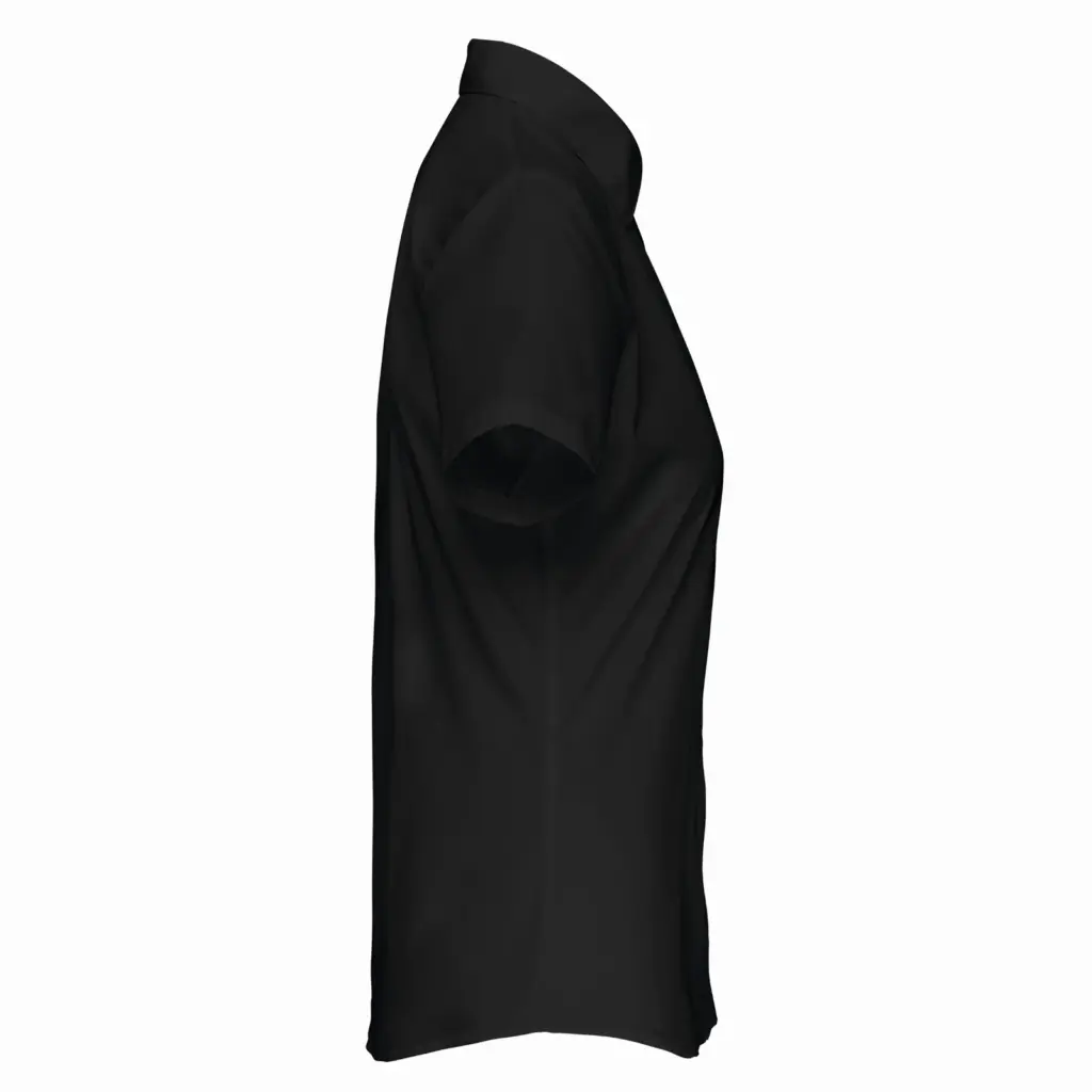 PS_K548-S_BLACK - Hidalgo-werbeartikel Overhemd in onderhoudsvriendelijk polykatoen-popeline korte mouwen dames, black — productfoto 7