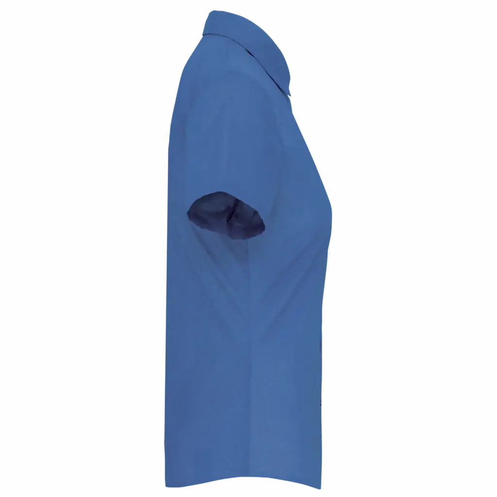 PS_K548-S_COBALTBLUE - Hidalgo-werbeartikel Overhemd in onderhoudsvriendelijk polykatoen-popeline korte mouwen dames, cobalt blue — productfoto 13