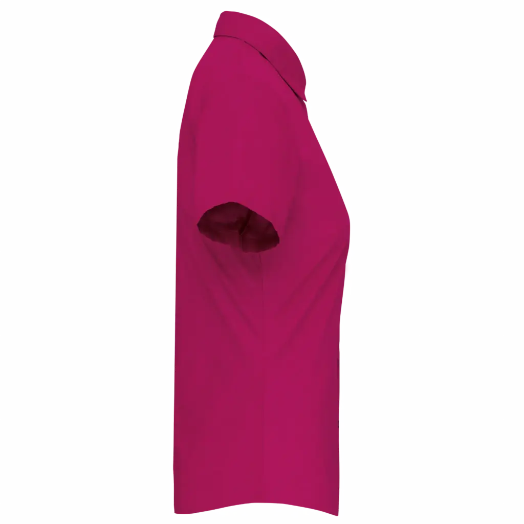 PS_K548-S_FUCHSIA - Hidalgo-werbeartikel Overhemd in onderhoudsvriendelijk polykatoen-popeline korte mouwen dames, fuchsia — productfoto 16