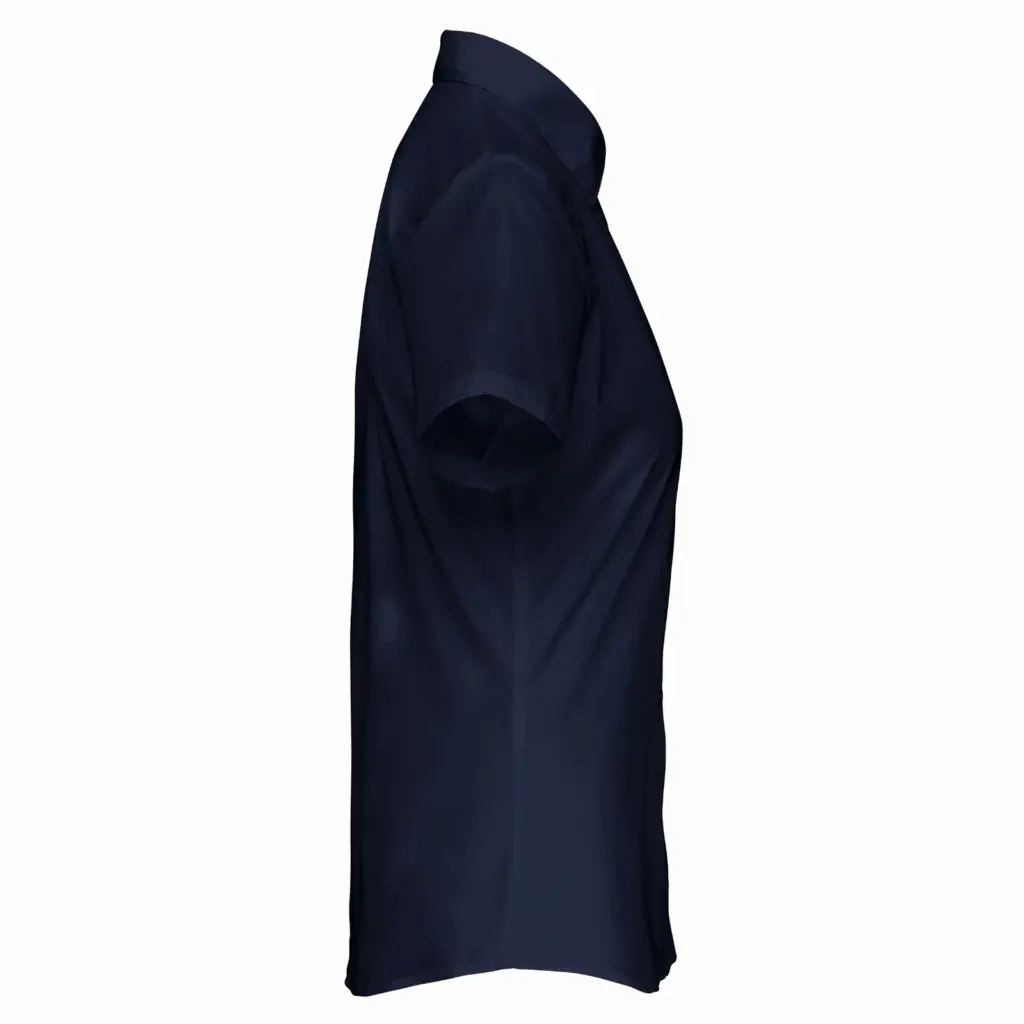 PS_K548-S_NAVY - Hidalgo-werbeartikel Overhemd in onderhoudsvriendelijk polykatoen-popeline korte mouwen dames, navy — productfoto 21