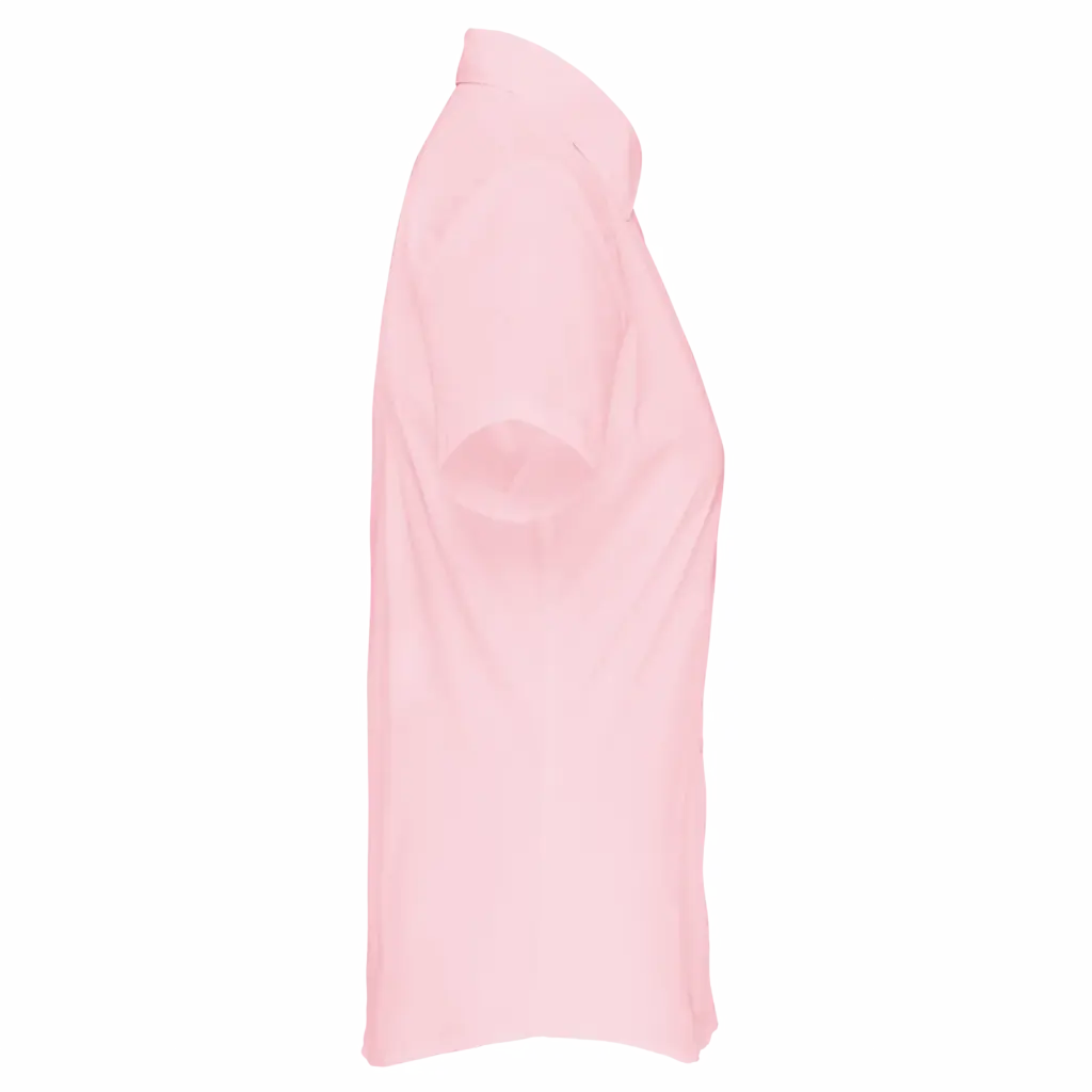PS_K548-S_PALEPINK - Hidalgo-werbeartikel Overhemd in onderhoudsvriendelijk polykatoen-popeline korte mouwen dames, pale pink — productfoto 23