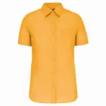 Overhemd in onderhoudsvriendelijk polykatoen-popeline korte mouwen dames, yellow — productfoto 31