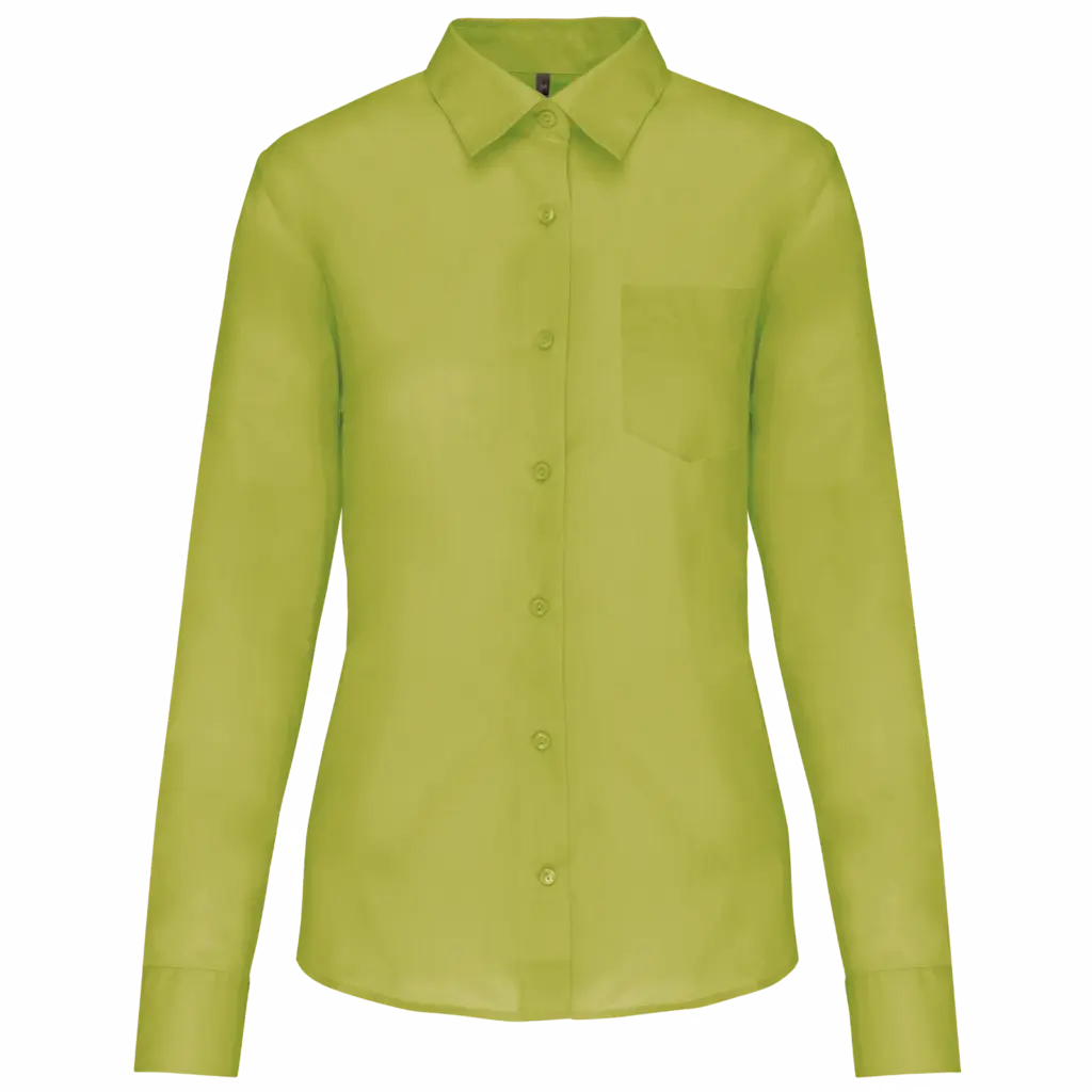 Overhemd in onderhoudsvriendelijk polykatoen-popeline dames, burnt lime — productfoto 11