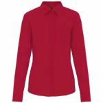 Overhemd in onderhoudsvriendelijk polykatoen-popeline dames, classic red — productfoto 12