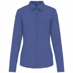 Overhemd in onderhoudsvriendelijk polykatoen-popeline dames, cobalt blue — productfoto 13