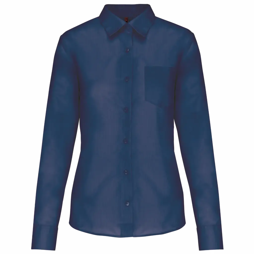 Overhemd in onderhoudsvriendelijk polykatoen-popeline dames, deep blue — productfoto 14