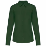 Overhemd in onderhoudsvriendelijk polykatoen-popeline dames, forest green — productfoto 15