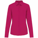 Overhemd in onderhoudsvriendelijk polykatoen-popeline dames, fuchsia — productfoto 16