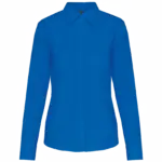 Overhemd in onderhoudsvriendelijk polykatoen-popeline dames, light royal blue — productfoto 19