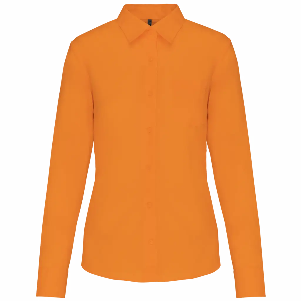 Overhemd in onderhoudsvriendelijk polykatoen-popeline dames, orange — productfoto 22
