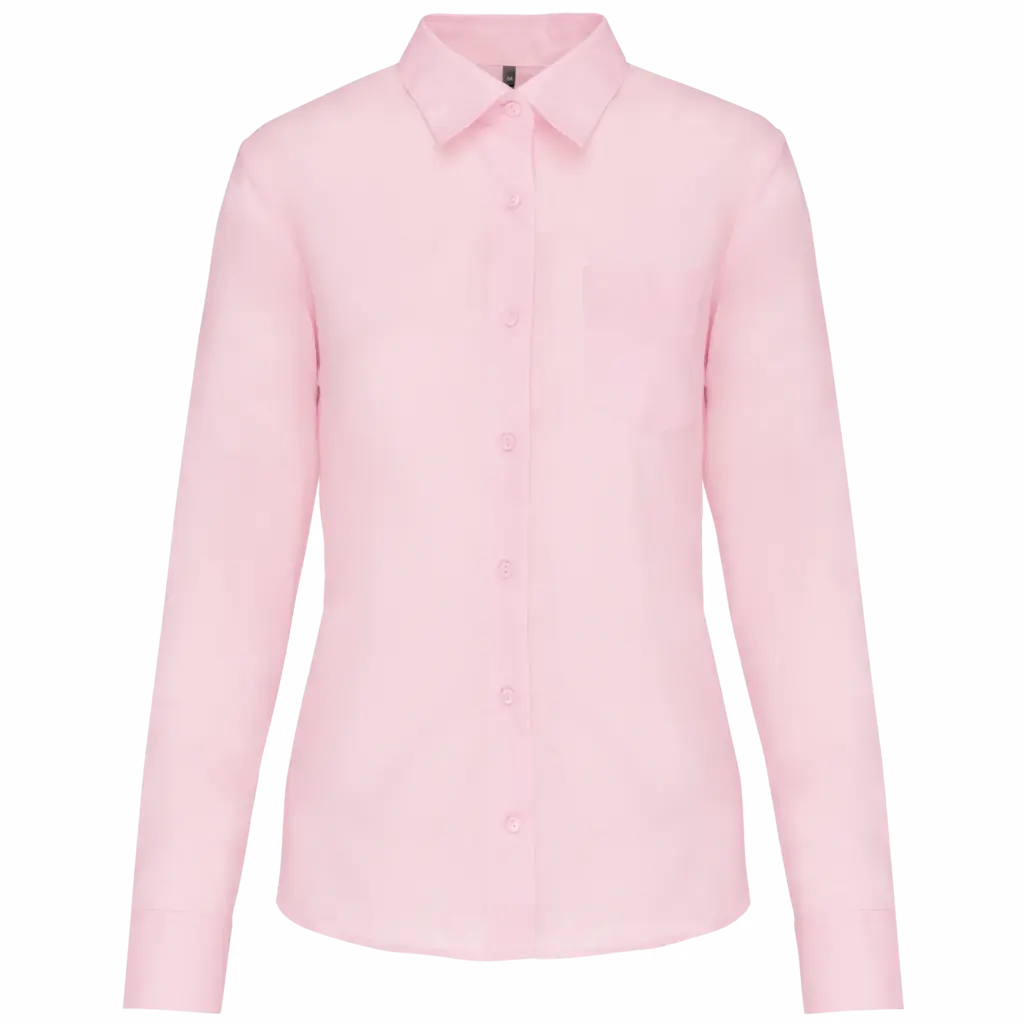 Overhemd in onderhoudsvriendelijk polykatoen-popeline dames, pale pink — productfoto 23