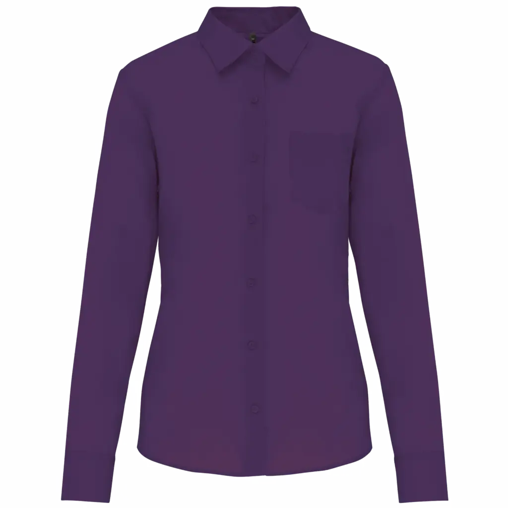 Overhemd in onderhoudsvriendelijk polykatoen-popeline dames, purple — productfoto 24