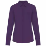 Overhemd in onderhoudsvriendelijk polykatoen-popeline dames, purple — productfoto 24
