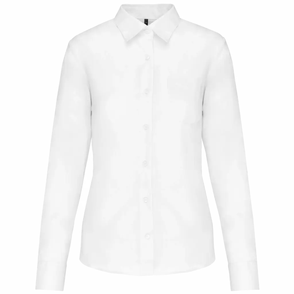 Overhemd in onderhoudsvriendelijk polykatoen-popeline dames, white — productfoto 28