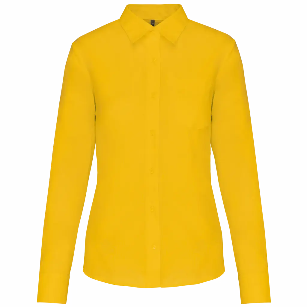 Overhemd in onderhoudsvriendelijk polykatoen-popeline dames, yellow — productfoto 30