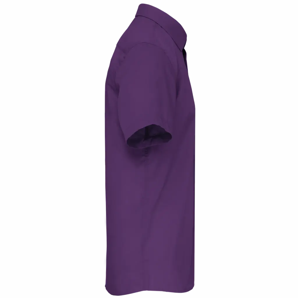 Overhemd in onderhoudsvriendelijk polykatoen-popeline korte mouwen heren, purple — productfoto 24