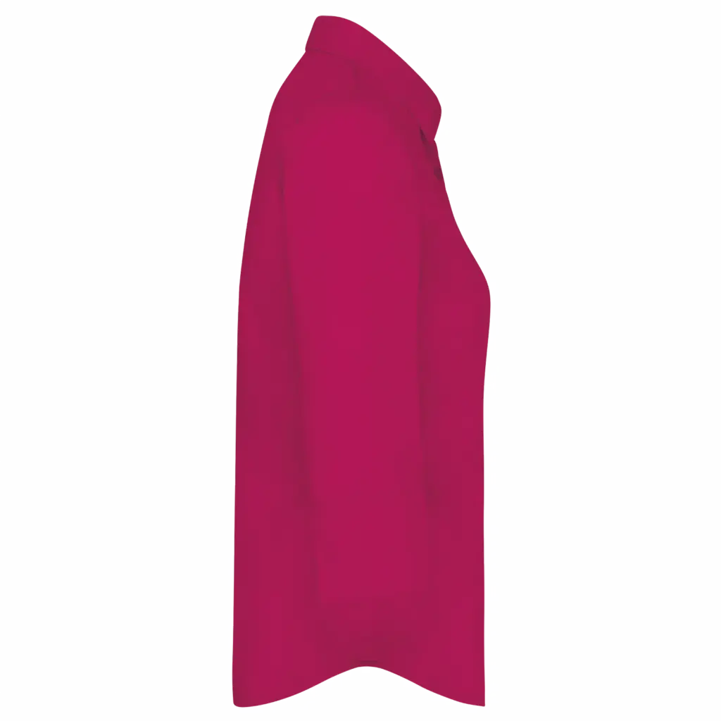 Overhemd in onderhoudsvriendelijk polykatoen-popeline 3/4-mouwen dames, fuchsia — productfoto 11