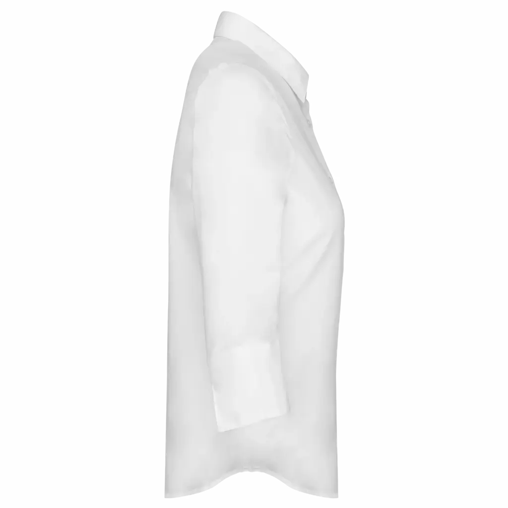 Overhemd in onderhoudsvriendelijk polykatoen-popeline 3/4-mouwen dames, white — productfoto 15