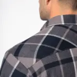 Geruit overshirt met sherpavoering — productfoto 4