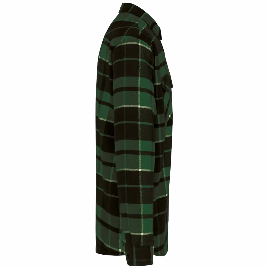PS_K579-S_FORESTGREEN-BLACKCHECKED - Hidalgo Geruit overshirt met sherpavoering, forest green / black checked — productfoto 6