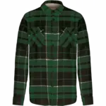 Geruit overshirt met sherpavoering, forest green / black checked — productfoto 7