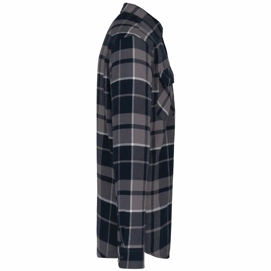 PS_K579-S_STORMGREY-NAVYCHECKED - Hidalgo Geruit overshirt met sherpavoering, storm grey / navy checked — productfoto 8