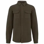 Overshirt van fleece met sherpavoering, dark khaki / storm grey — productfoto 6