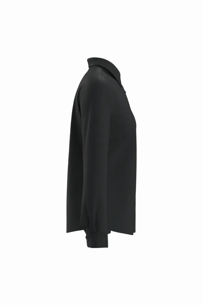 PS_K584-S_BLACK - Hidalgo-werbeartikel Overhemd van onderhoudsvriendelijk polykatoen-popeline dames, black — productfoto 5