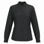 Overhemd van onderhoudsvriendelijk polykatoen-popeline dames, black — productfoto 6