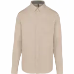 Herenoverhemd met lange mouwen van katoen Nevada, angora — productfoto 6