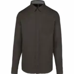 Herenoverhemd met lange mouwen van katoen Nevada, dark grey — productfoto 8