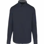 Herenoverhemd met lange mouwen van katoen Nevada, navy — productfoto 10