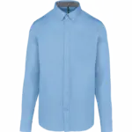 Herenoverhemd met lange mouwen van katoen Nevada, sky blue — productfoto 12