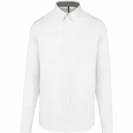 Herenoverhemd met lange mouwen van katoen Nevada, white — productfoto 13