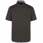 Katoenen herenoverhemd met korte mouwen "Ariana", dark grey — productfoto 8
