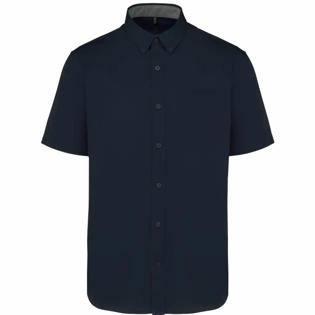 Katoenen herenoverhemd met korte mouwen "Ariana", navy — productfoto 10