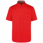 Katoenen herenoverhemd met korte mouwen "Ariana", red — productfoto 11