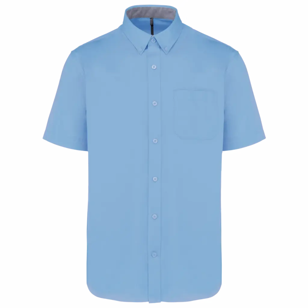 Katoenen herenoverhemd met korte mouwen "Ariana", sky blue — productfoto 12