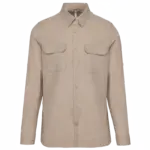 Overhemd safari lange mouwen, beige — productfoto 6