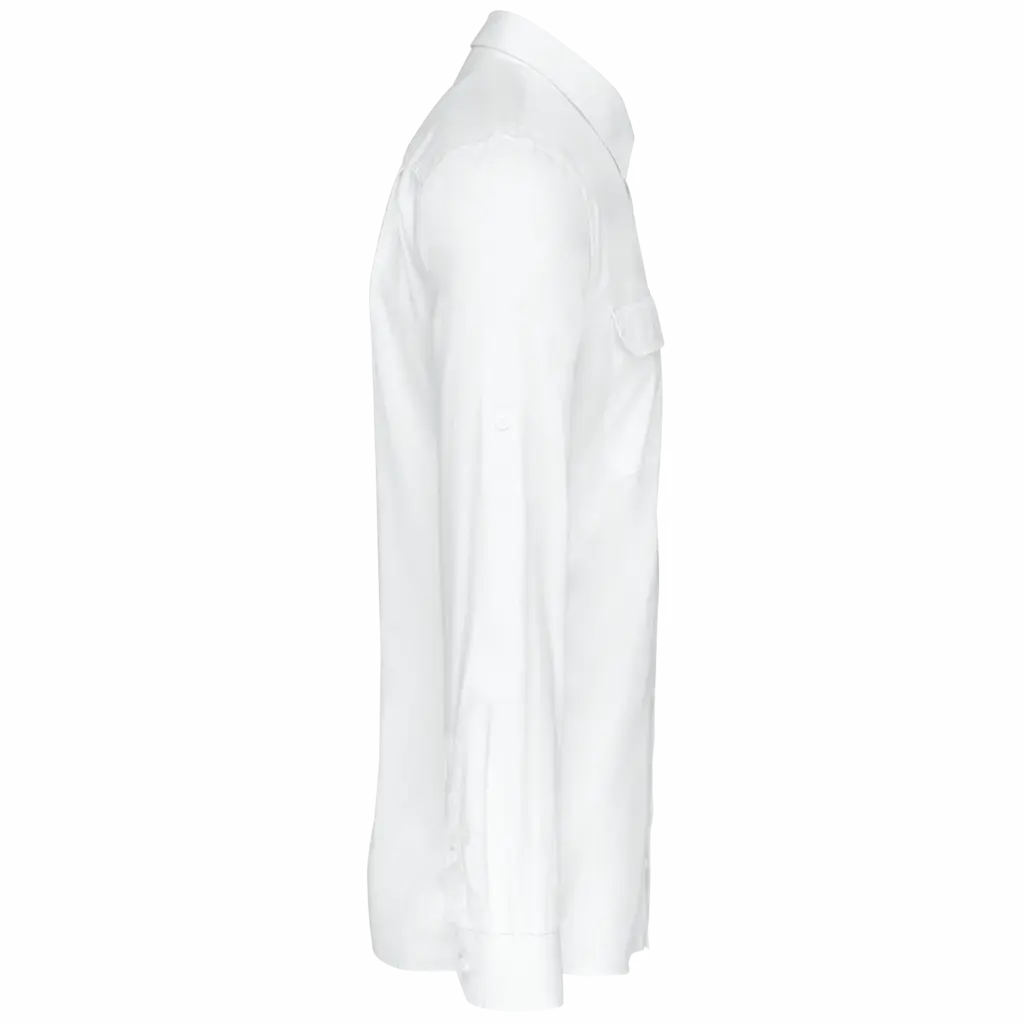 PS_K590-S_WHITE - Hidalgo-werbeartikel Overhemd safari lange mouwen, white — productfoto 8