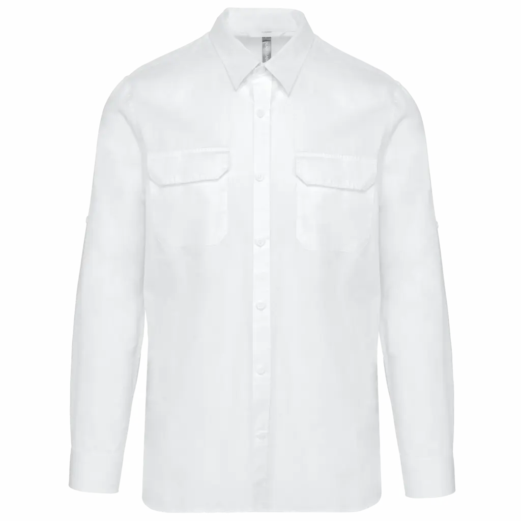 Overhemd safari lange mouwen, white — productfoto 9