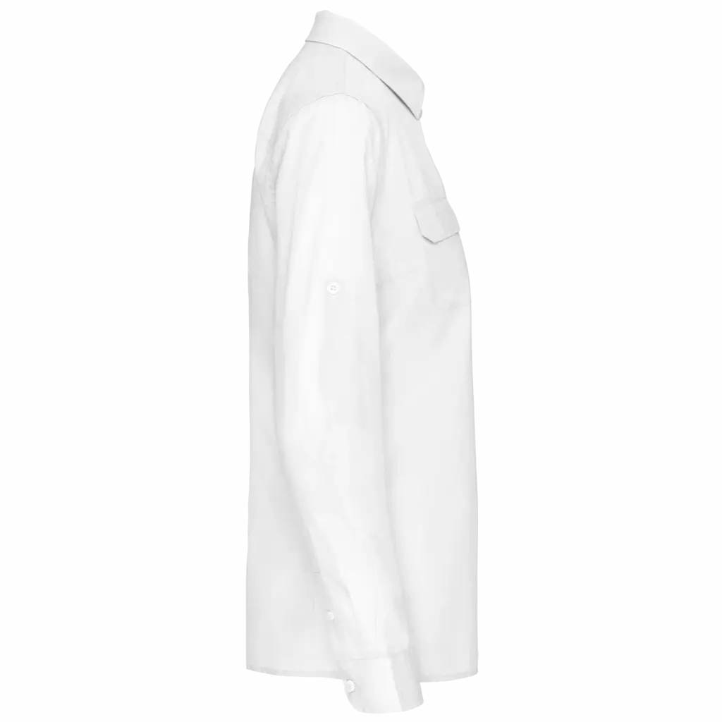 PS_K591-S_WHITE - Hidalgo-werbeartikel Damesoverhemd safari lange mouwen, white — productfoto 8