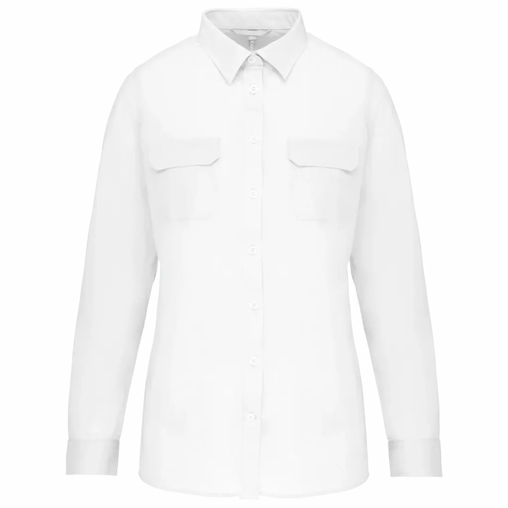 Damesoverhemd safari lange mouwen, white — productfoto 9