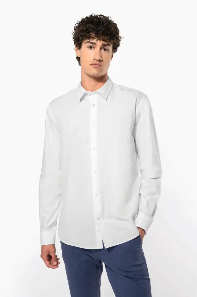 Heren overhemd Oxford lange mouwen — productfoto 2