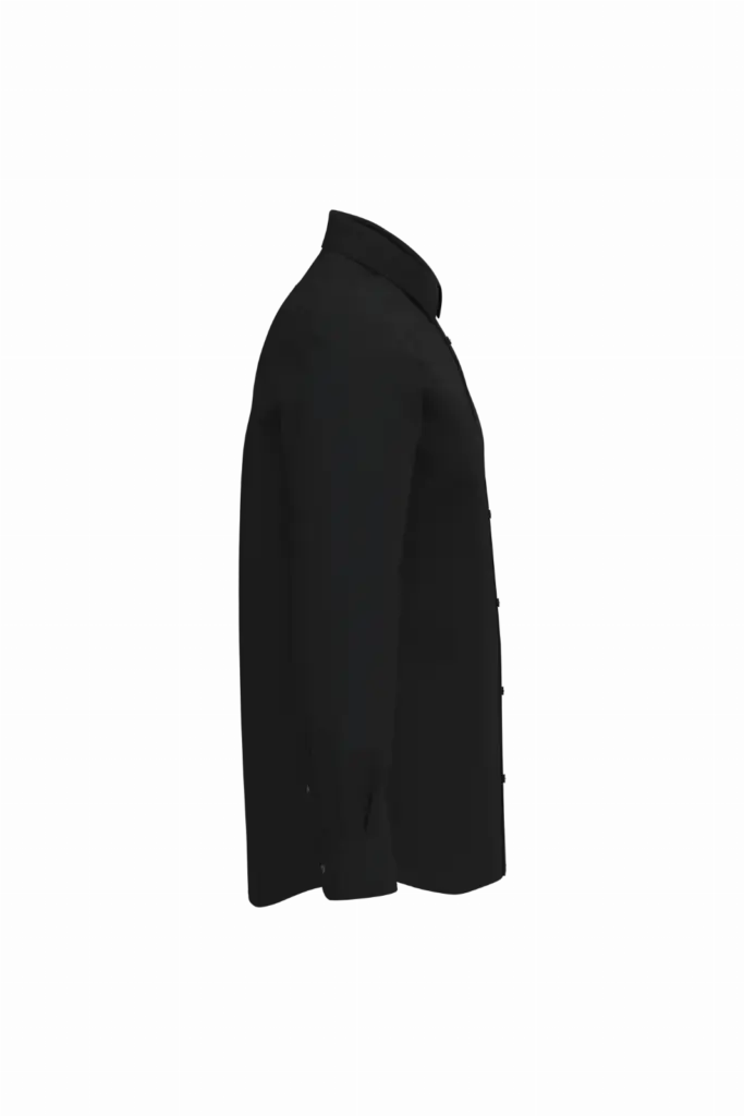 Heren overhemd Oxford lange mouwen, black — productfoto 5